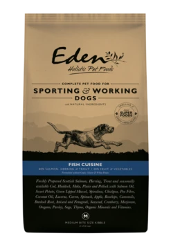 Eden Dog - 80/20 Fish Cuisine Working & Sporting Dog Medium Kibble 15kg