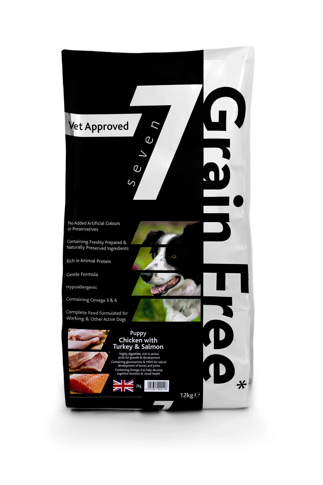 Seven Puppy - Chicken With Turkey & Salmon Grain Free 12kg 1 Seven Puppy - Chicken With Turkey & Salmon Grain Free 12kg