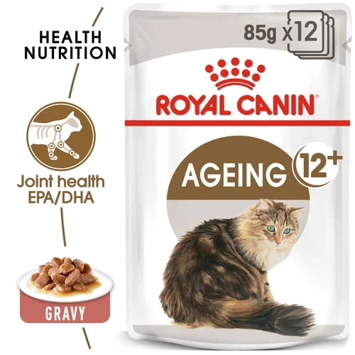 Royal Canin Cat - Pouch Box Ageing Gravy 12x85g 2 Royal Canin Cat - Pouch Box Ageing Gravy 12x85g - Image 2