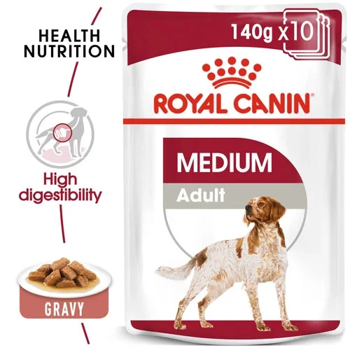 Royal Canin Dog - Pouch Box Medium 10x140g 2 Royal Canin Dog - Pouch Box Medium 10x140g - Image 2