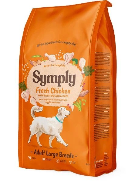 Symply Dog - Adult Large Breed Chicken 12kg 1 Symply Dog - Adult Large Breed Chicken 12kg