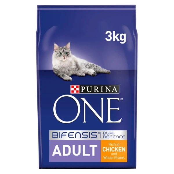 Purina ONE Adult Chicken And Whole Grains Dry Cat Food 3kg 1 Purina ONE Adult Chicken And Whole Grains Dry Cat Food 3kg