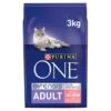Purina ONE Adult Salmon And Whole Grains Dry Cat Food 3kg
