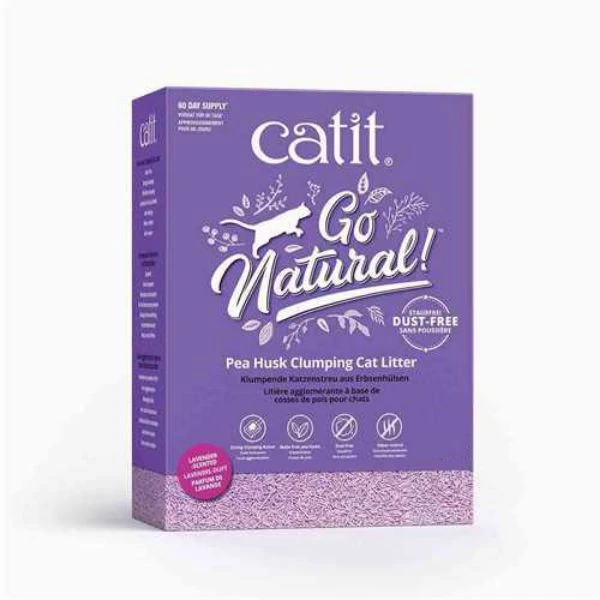 Catit Go Natural Pea Husk Litter Lavender 5.6kg 1 Catit Go Natural Pea Husk Litter Lavender 5.6kg