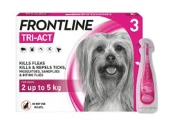 Frontline Tri-Act Dog Spot On For Extra Small Dogs 2-5kg 3 Pipettes