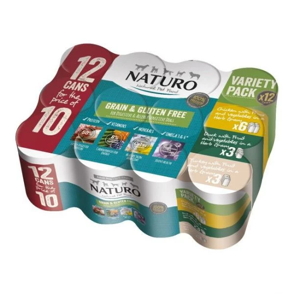 Naturo Grain & Gluten Free Variety Pack 12x390g 1 Naturo Grain & Gluten Free Variety Pack 12x390g