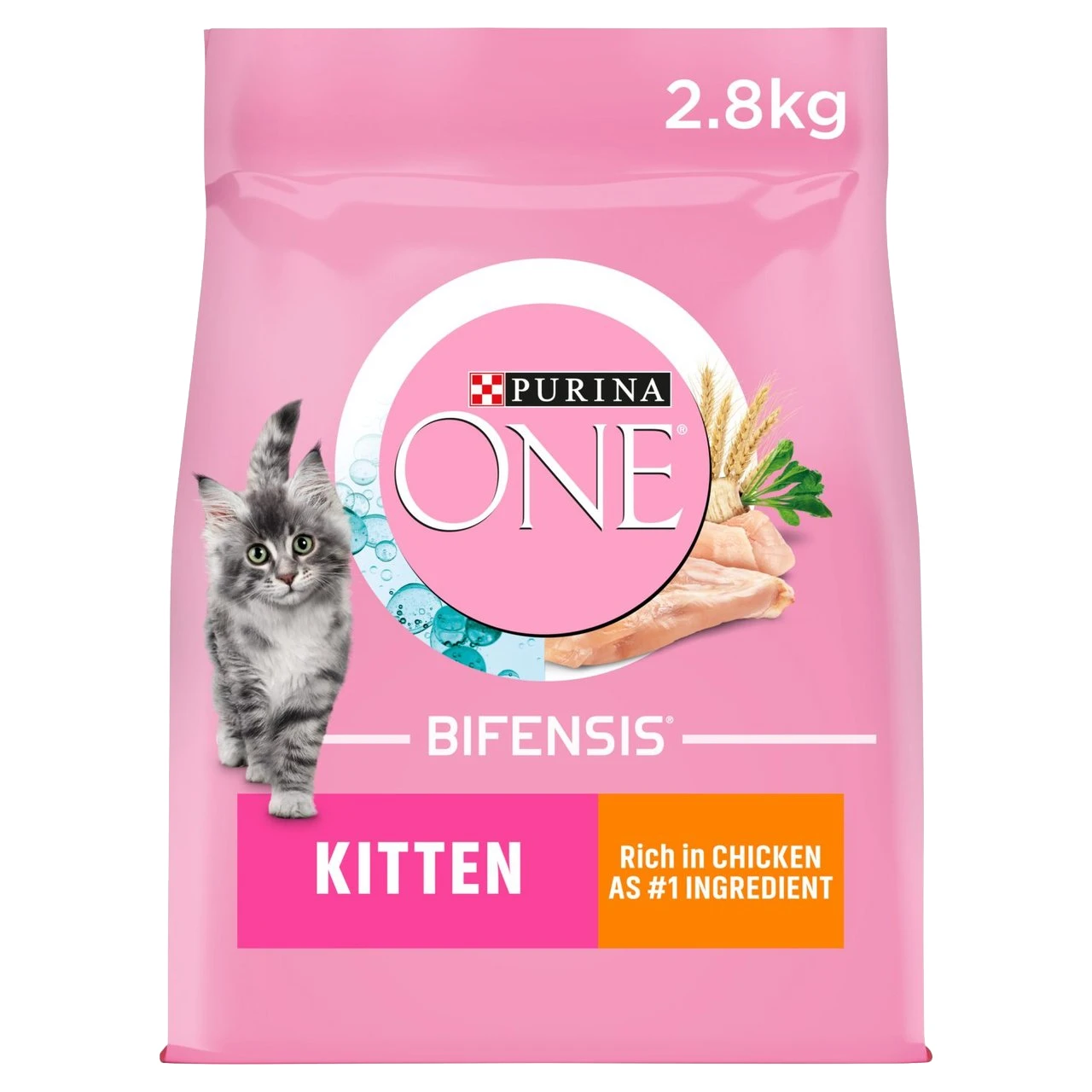 Purina ONE Kitten Chicken & Whole Grains Dry Cat Food 2.8kg 1 Purina ONE Kitten Chicken & Whole Grains Dry Cat Food 2.8kg