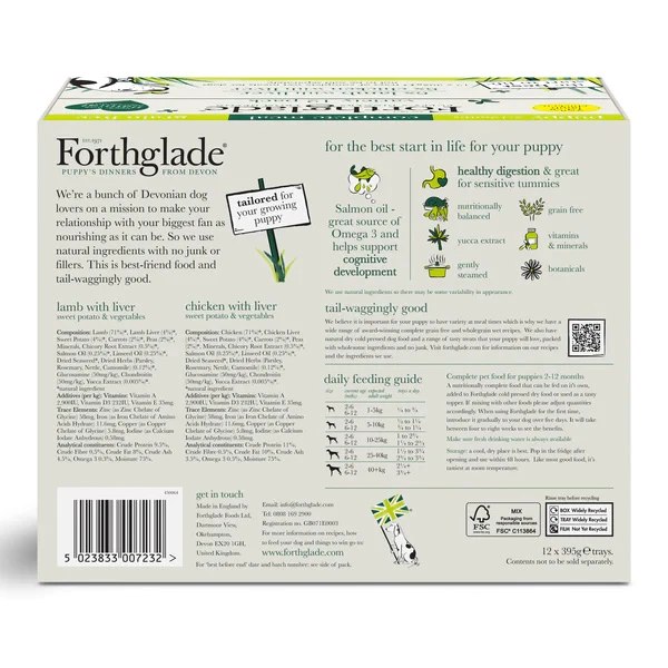 Forthglade Puppy - Complete Grain Free Variety 12x395g 2 Forthglade Puppy - Complete Grain Free Variety 12x395g - Image 2
