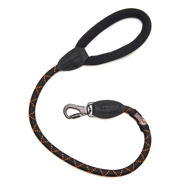 Long Paws Comfort Rope Lead Mk1 75cm Black/Orange 1 Long Paws Comfort Rope Lead Mk1 75cm Black/Orange