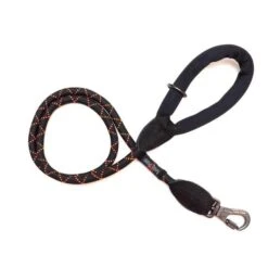 Long Paws Comfort Rope Lead Mk3 120cm Black/Orange