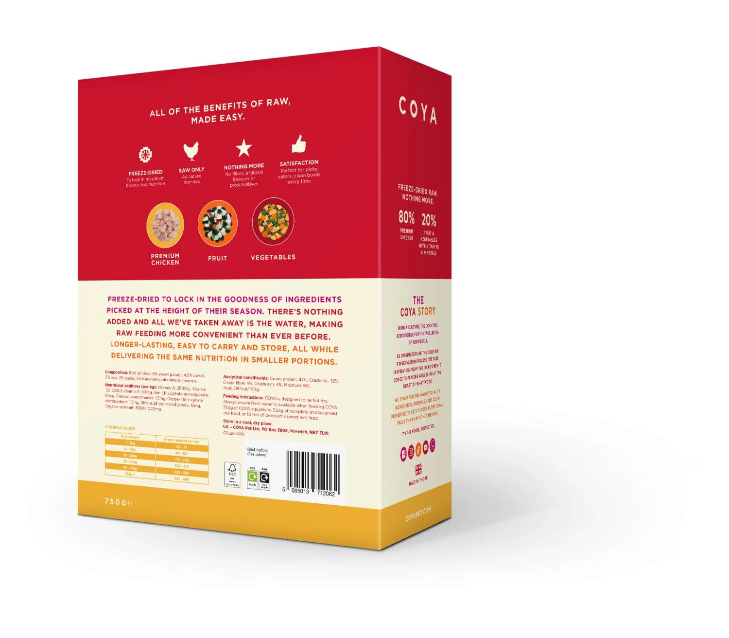 Coya Adult Dog Freeze Dried Chicken 750g 2 Coya Adult Dog Freeze Dried Chicken 750g - Image 2