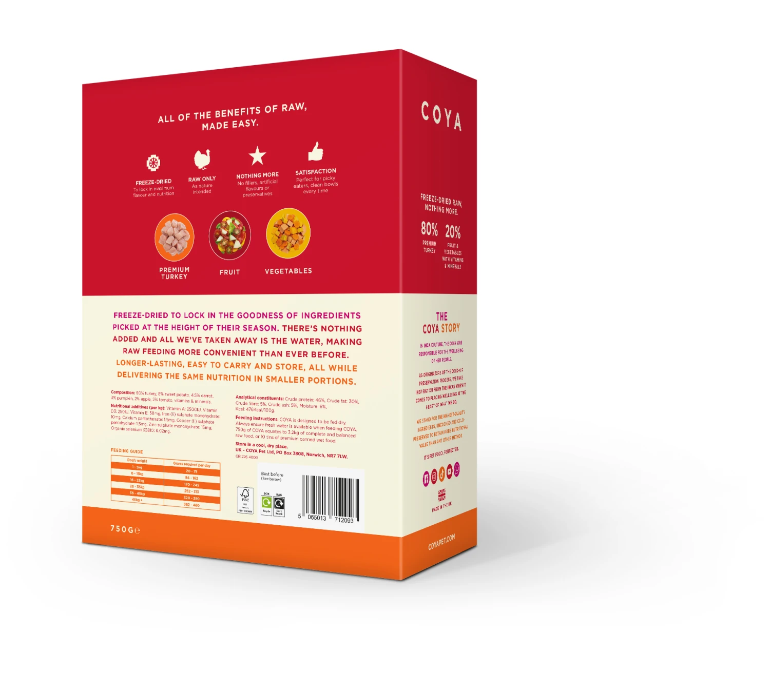 Coya Adult Dog Freeze Dried Turkey 750g 2 Coya Adult Dog Freeze Dried Turkey 750g - Image 2